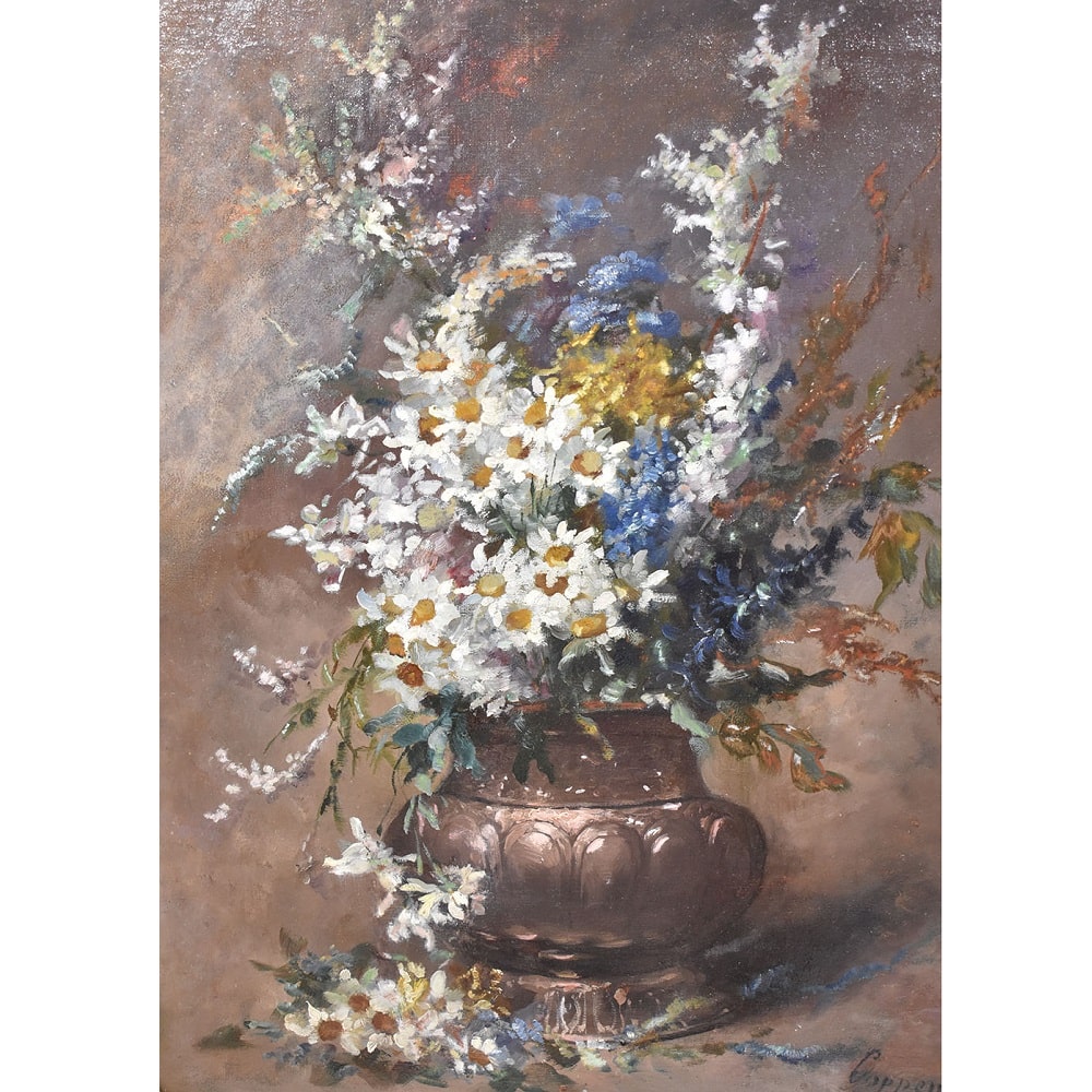 a1QF393 antique floral paintings flowers painting still life painting XIX century-min.jpg